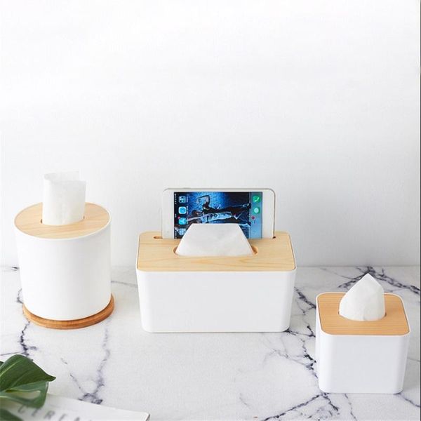 

living room paper box household wooden napkin paper box simple towel for home room