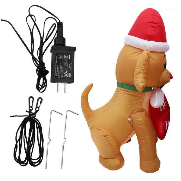 

christmas decorations 1 pc dog model xmas adornment inflatable decor prop (us plug)