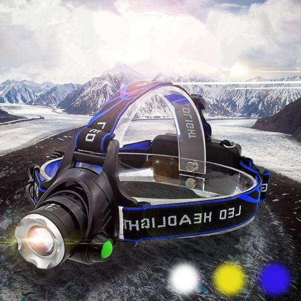 

zoom waterproof headlights led headlights fishing lights bicycle camping lights outdoor lighting