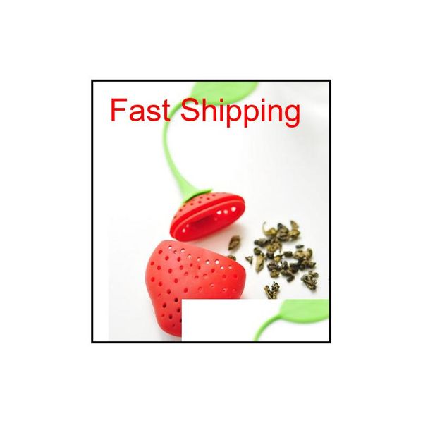 

silicone tea filler bag strawberry shape silicon tea infuser strainer smkbi gzabl