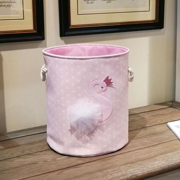 

cartoon cat folding laundry storage basket organizer with drawstring handles laundry basket organizer