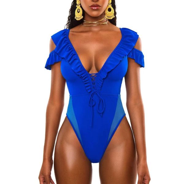 

one-piece suits swimwear women swimsuit bikini splicing maillot de bain femme