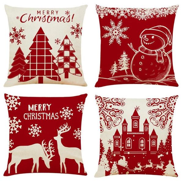 

cushion/decorative pillow #47 case christmas pattern sofa car throw cushion cover home decor 4pc decorative pillows for