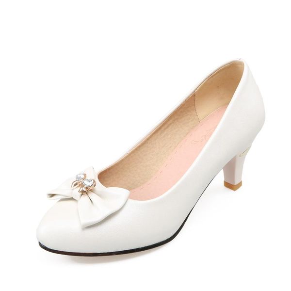 

dress shoes big sizepointed bow with shallow mouth ladies high heels women woman pumps, Black