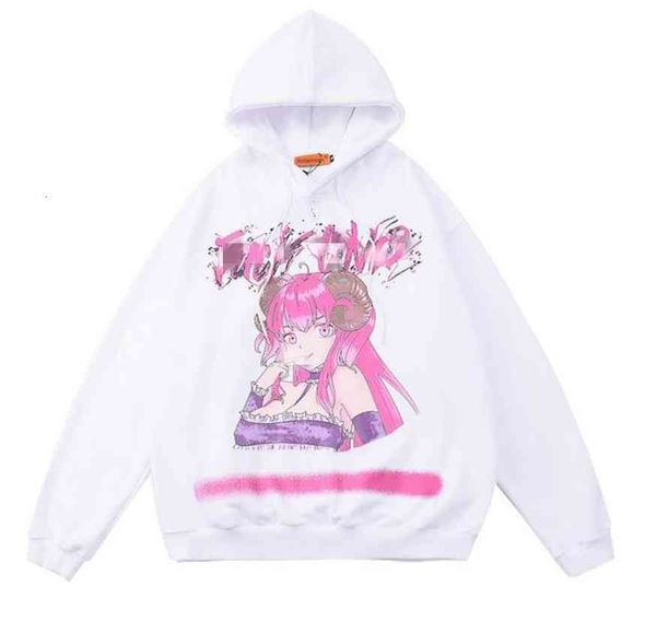 

men's sweaters hooded sweater pyjtrl cartoon girl lfsv, White;black