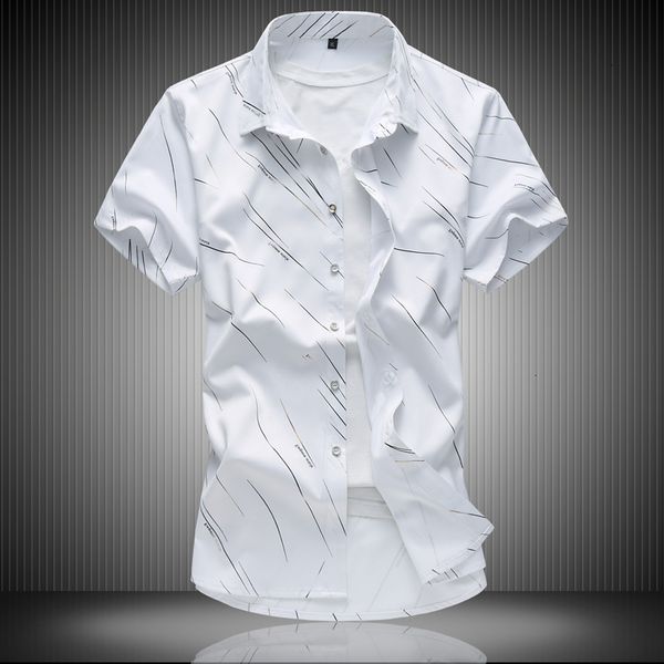 

2021 new high-end brand business .fashion men european style fashion men's large size summer short sleeve shirt 5xl 6xl 7xl ijar, White;black