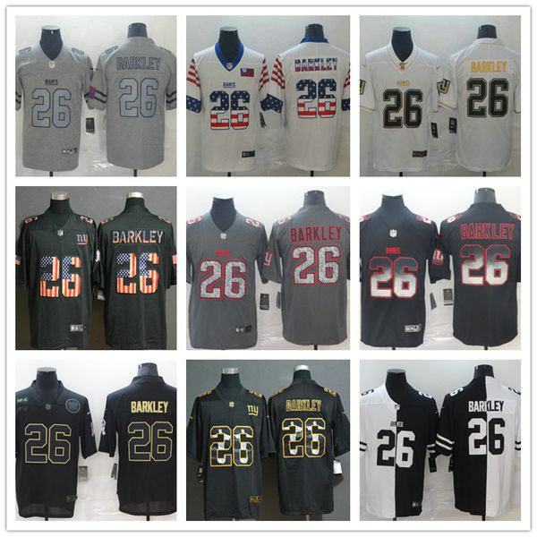 

new yorkgiantsmen saquon barkley crucial catch usa camo 2020 salute to service stitched limited football jersey, Black;red