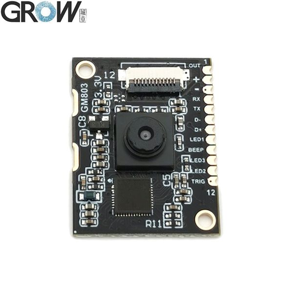 GROW GM803-L Piccola interfaccia DC3.3V USB/TTL232 Distanza di lettura 7-50 cm Modulo scanner di codici a barre 1D/2D Lettore di codici a barre QR PDF417 per Arduino