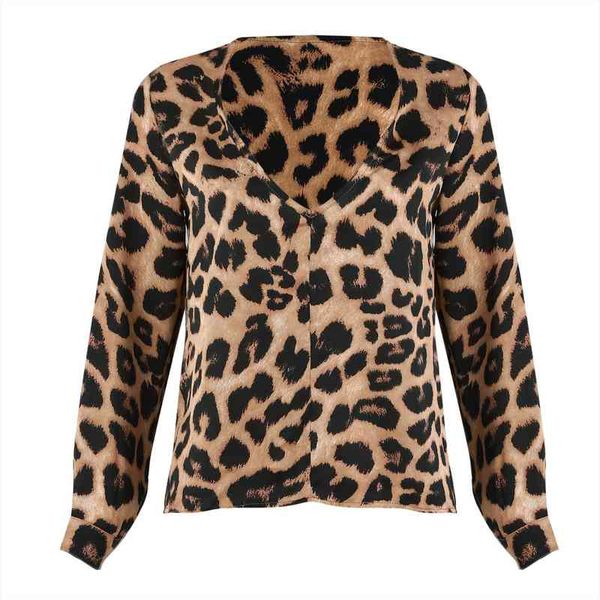 

women summer hippie casual striped leopard blouse shirts vest ladies v-neck loose long sleeve shirts blouses clubwear, White