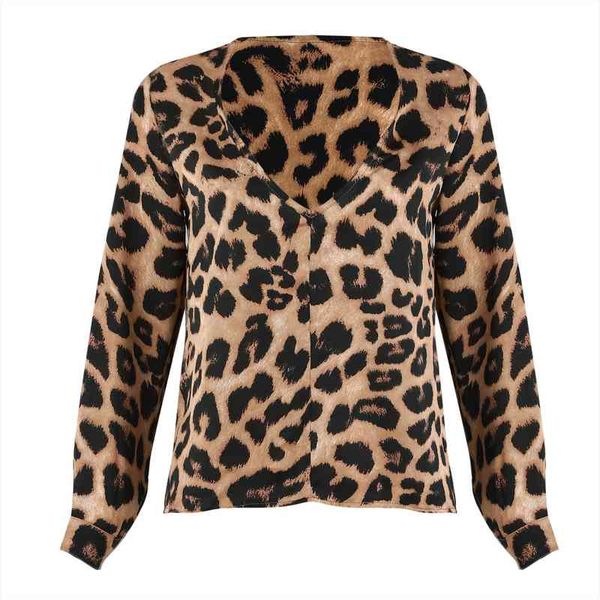 

women summer hippie casual striped leopard blouse shirts vest ladies v-neck loose long sleeve shirts blouses clubwear, White