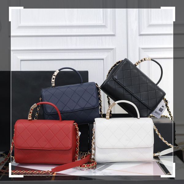 

2021 new bag classic lady handbag diagonal bag leather 20-8-15