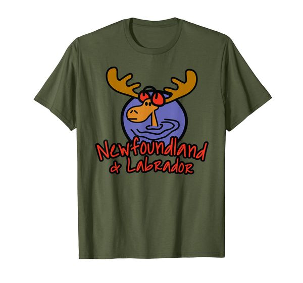 

newfoundland and labrador moose product t-shirt, White;black