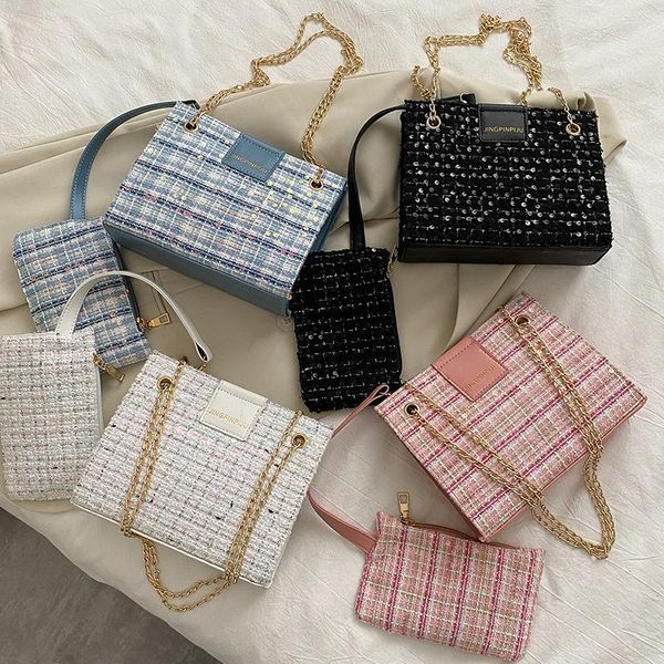 

cross body large capacity bag for women 2021 fashion shoulder messenger sequins underarm
