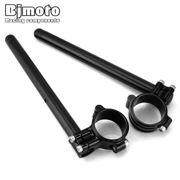 

handlebars bjmoto motorcycle racing adjustable cnc 55mm clip on ons fork split handle bar cafe racer for s1000rr s1000r hp4
