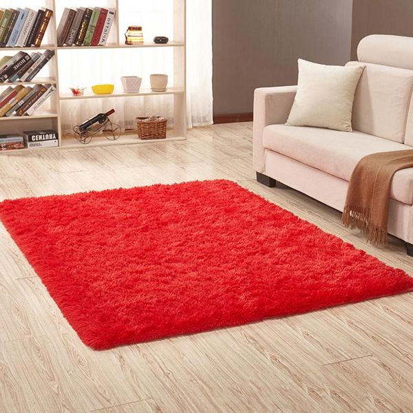 

carpets shaggy silky plush carpet rectangle soft thickening fur area rugs for bedroom floorwhite faux rug bedside 1pc