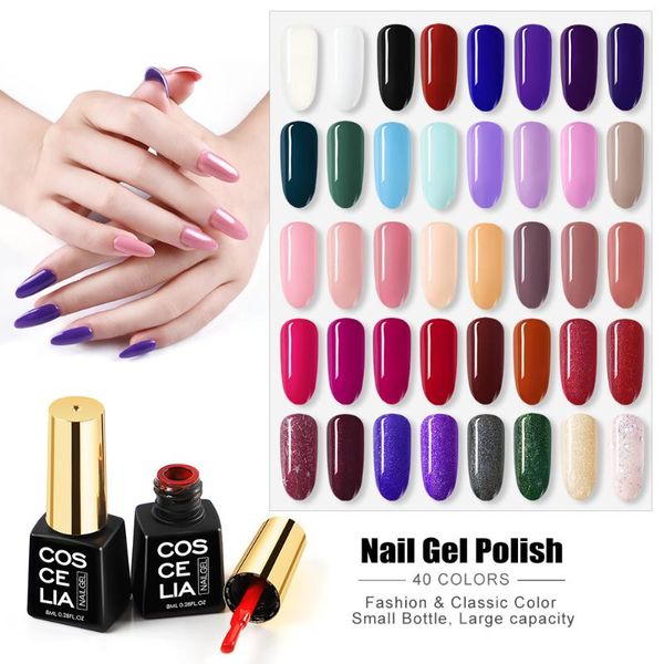 

nail art kits coscelia gel polish kit semi permanent soak off nude glitter starter diy manicure set