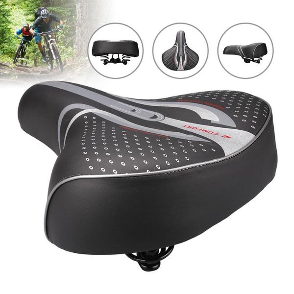 

bike saddles comfort wide big bum saddle seat bicycle gel cushion extra sporty soft pad