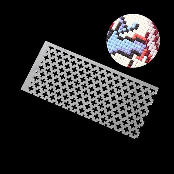

diy diamond painting cross stitch tools drawing ruler square drill diamond embroidery accessory stainless steel, Black