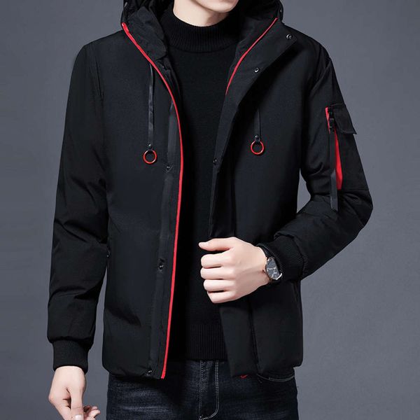 

cotton padded jacket men's korean trend thickened warm jacket winter 2020 new down cotton padded jacket, Black
