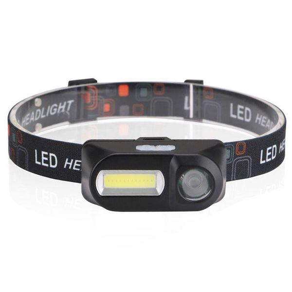 

headlamps abui-mini waterproof xpe cob led 6-mode headlight head light lamp usb rechargeable for outdoor