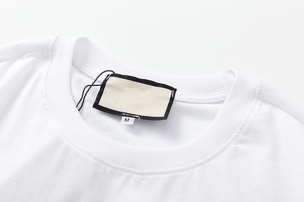 

new fashion mens women luxury designer t shirt mens brands tee shirt homme tees clothing casual -in t-shirts couple, White