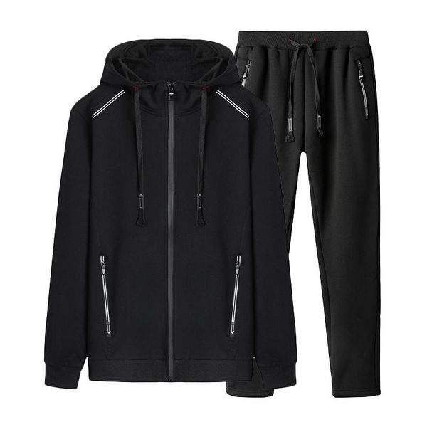 

men's tracksuits tracksuit men autumn 2 pieces sets hooded sweatshirt + pants male casual slim fit sportswear suit quality clothing, Gray