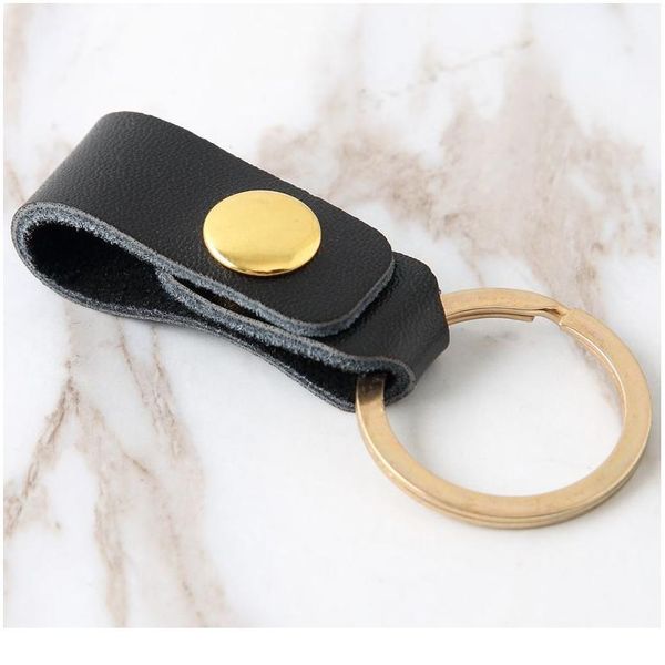 

vintage handmade cowhide leather car keychain waist hanging leather key chain brass cowhide wallet keychains key rope jlldyb