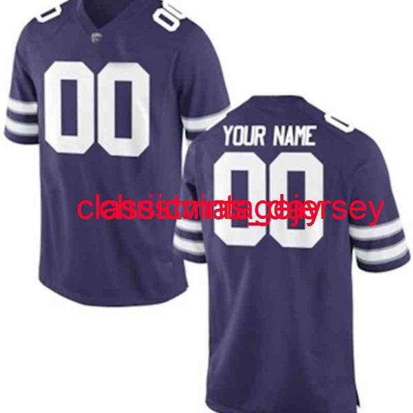 

stitched men women youth kansas state wildcats jersey 2 styles embroidery custom xs-5xl 6xl, Black