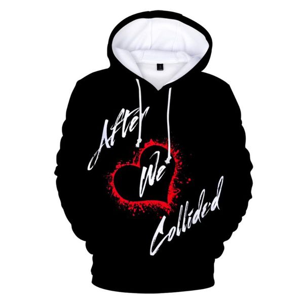 

men's hoodies & sweatshirts 2021 after we collided hoodie 3d sweatshirt long sleeve women harajuku streetwear romantic movie clothes pl, Black