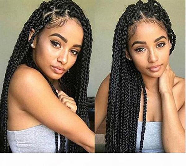

zhifan lace braided wig 26inch lace wigs white women lace front wigs fast shipping adjustable cap for everyone dhl ship, Black