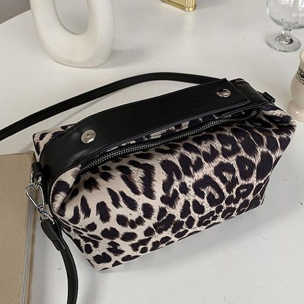 

cross body luxury designer leopard print crossbody bags leather woman's handbag for girl ladies solid casual messenger totes