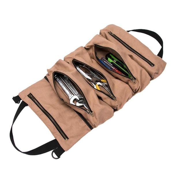 

car organizer portable roll up zipper hanging repair tool storage bag pouch