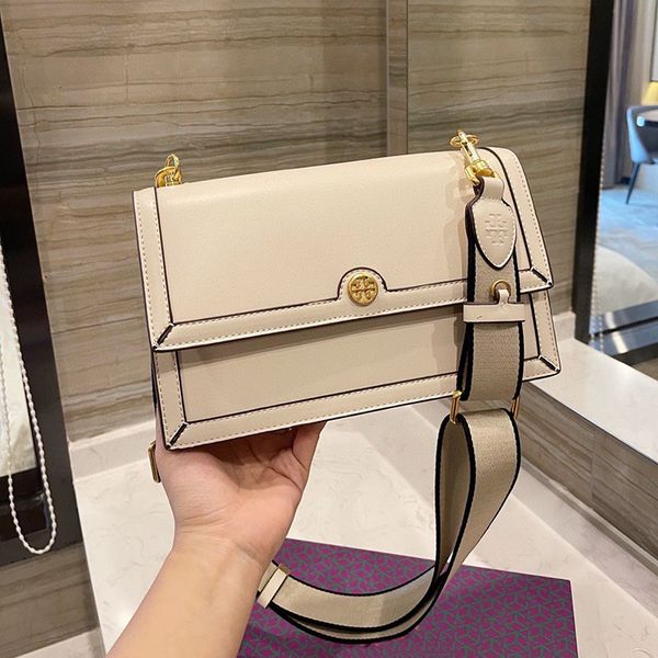 

tb women's 2021 new canvas old flower messenger small square liu wen same leather double t single shoulder organ bag