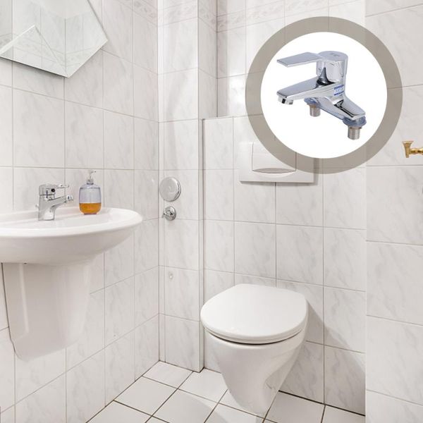 

other faucets, showers & accs 1pc copper double hole connection cold for bathroom toilet kitchen sink