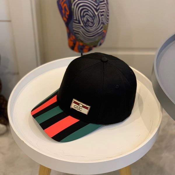 

2021 designer cap women hatscorrect version of g family ~ colorful stripe baseball cap street shooting trend british style me, Blue;gray