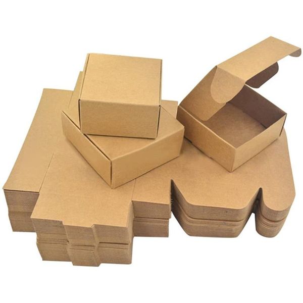 

paper handmade soap box brown paper candy/accessories box kraft diy gift packing box(50pcs)