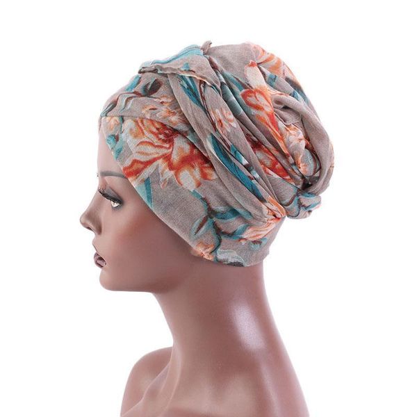 

beanies femlae hat headwear head wrap fashion casual solid cotton sleep caps printed hijabs hair accessories 2021 retro