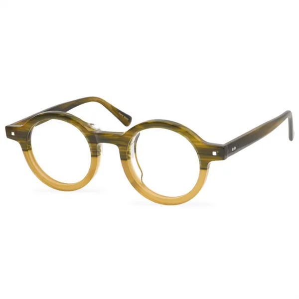 

fashion sunglasses frames retro handmade acetate round frame eyewear men full rim optical eyeglasses prescription vintage myopia glasses wom, Black