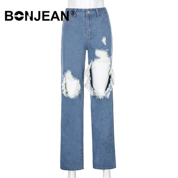

ripped jeans for women high waist jeans woman clothes ladies denim pants spring autumn cotton trousers streetwear h016, Blue