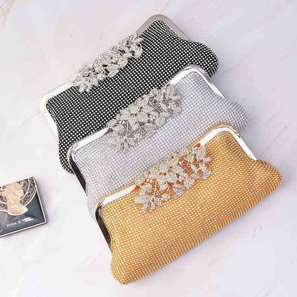 

fashion dinner bag diamond inlaid handmade banquet versatile evening bag hand-held woman