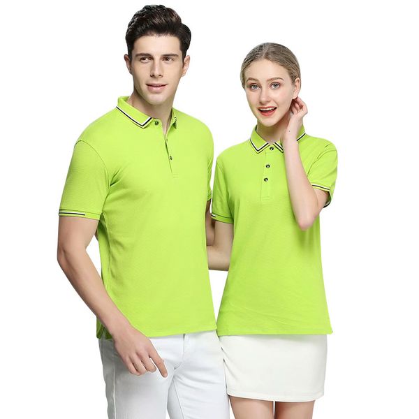 

men's t shirt kf029 pine woven fabric lapel button small collar polo t-shirt advertising t-shirt short sleeve customized, White;black