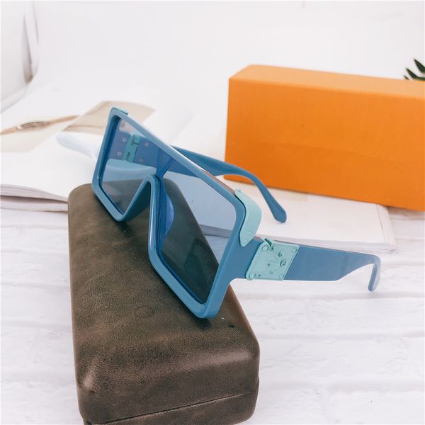 

fashion sunglasses design women men goggles square plate frame luxury summer anti uv400 7 color with original case oculos de sol, White;black