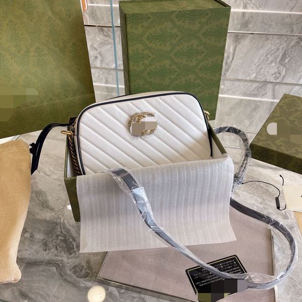 

2021 new lingge chain women's messenger leather sheepskin camera small square bag crossbody bag ysj