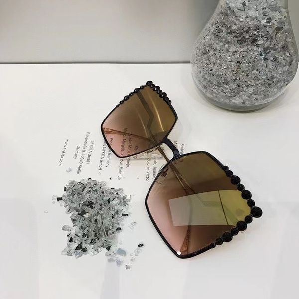 

cat eye square sunglasses 0259 metal gold black/brown shaded sonnenbrille occhiali da sole women fashion sunglasses shades with box, White;black
