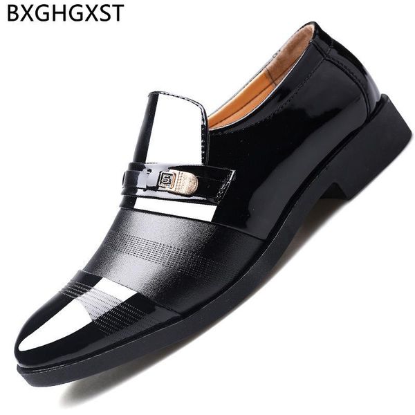 

dress shoes summer leather for men's business casual wedding, Black