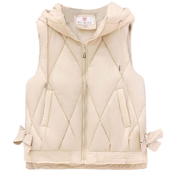 

2021 autumn and female winter with hood thick vest new student cotton coats plus size 4xl lady warm clothes 7jns, Black;white
