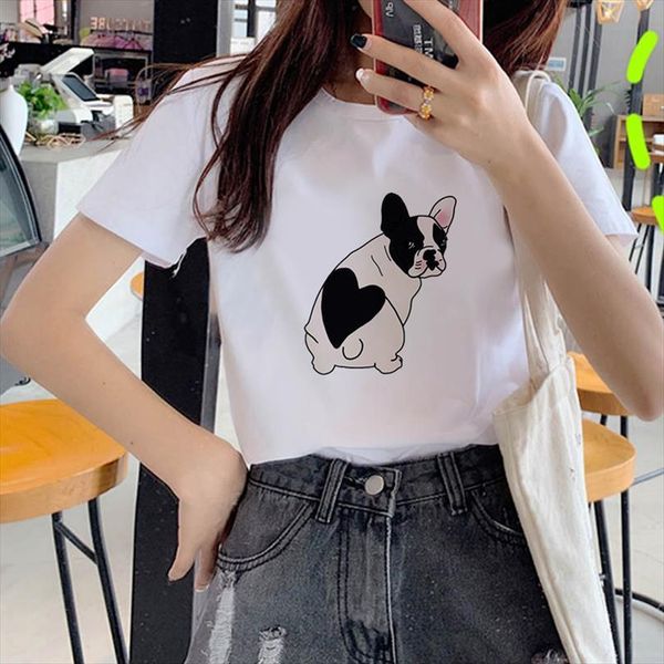 

funny dog printed men 90s t shirts graphic harajuku tee cute short sleeve animal female tshirts, White;black