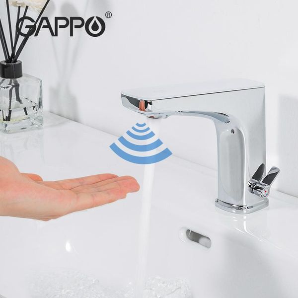 

gappo automatic touch basin faucet sensor mixer cold water tap waterfall modern design faucet bathroom