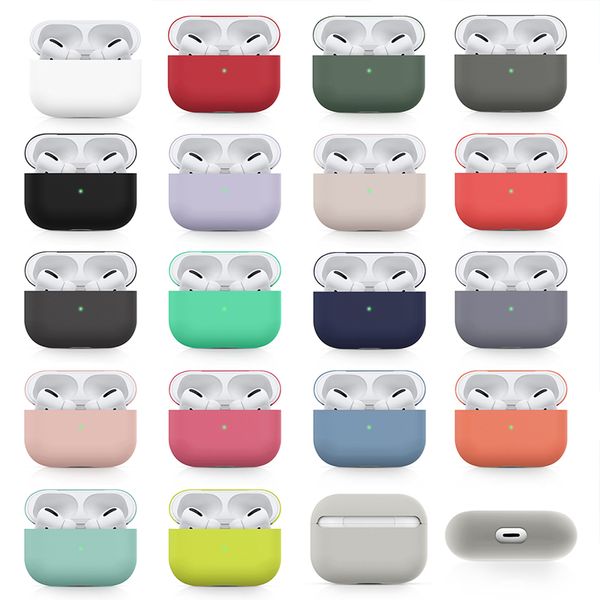 

accessories liquid soft silicone cases for apple airpods pro airpod 3 protective bluetooth wireless earphone cover charging case