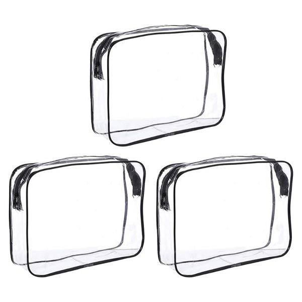 

storage bags 3pcs transparent waterproof cosmetic travel toiletry
